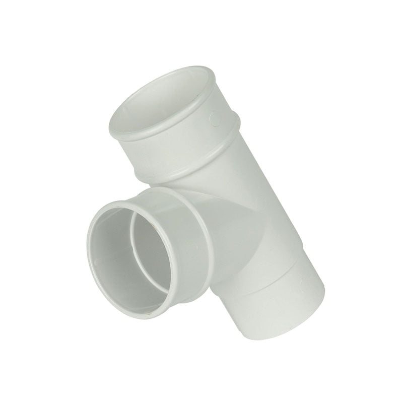 112.5 degree branch in white - round