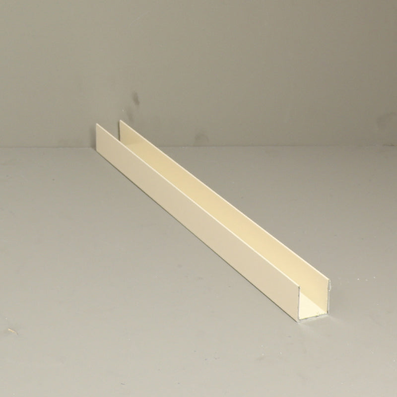 Aluminium Edging Section in Cream - 2000mm Width