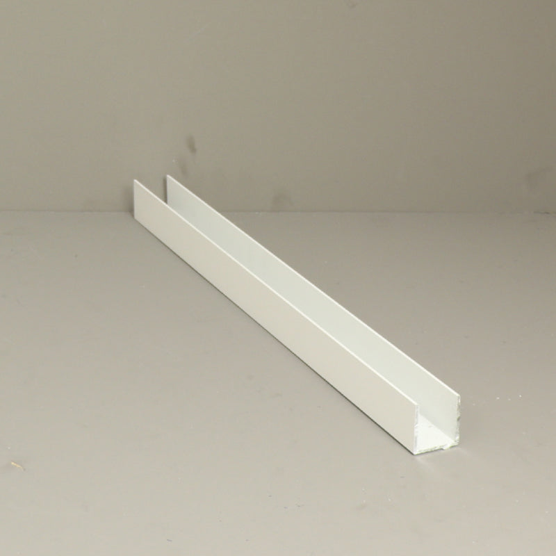 Aluminium Edging Section in White - 4000mm Width