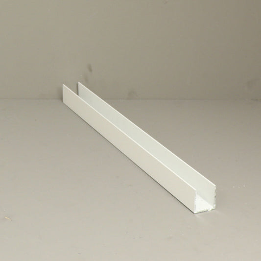Aluminium Edging Section in White - 4000mm Width