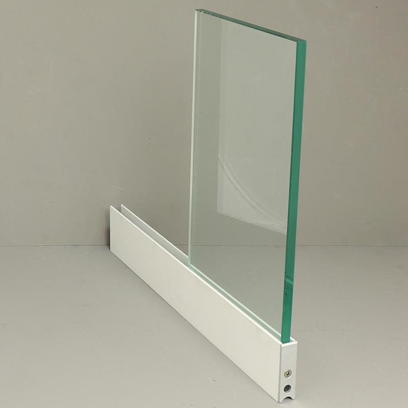 Glass sliding door system panels with white trim/System Height: 2380-2425mm/Panel Width: 640mm