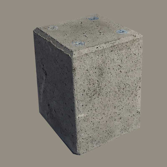 Concrete underfloor fixing block for 110x110mm posts with bolts