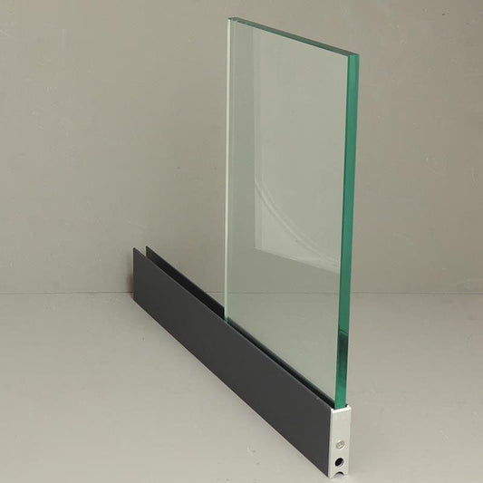 Glass sliding door system panels with anthracite trim/System Height: 2480-2525mm/Panel Width: 1040mm