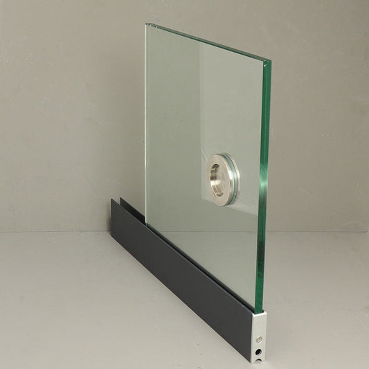 Glass sliding door system panels with silver handle with anthracite trim/System Height: 2130-2175mm/Panel Width: 820mm