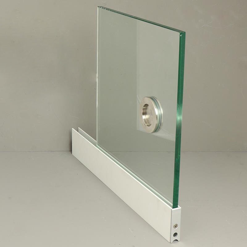 Glass sliding door system panels with silver handle with white trim/System Height: 2080-2125mm/Panel Width: 1040mm