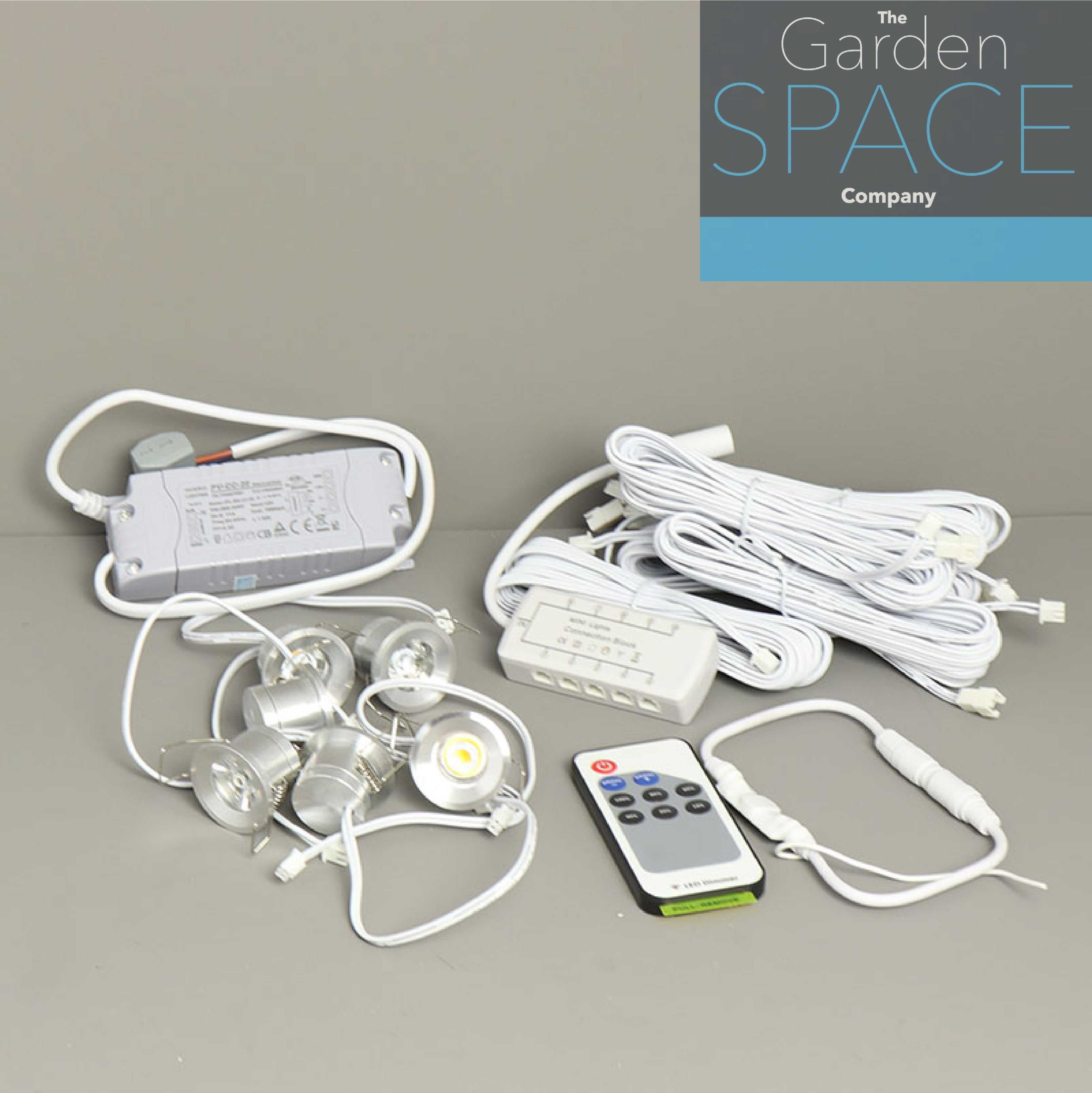 Remote Controlled Led Kit Remote controlled LED lighting - set of 6 - thegardenspace.co