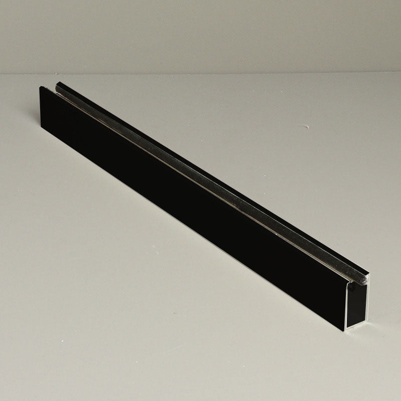 Glass sliding door system side brush trim in black