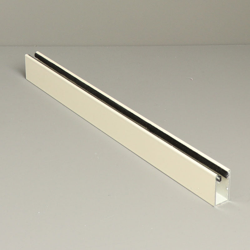 Glass sliding door system side brush trim in cream