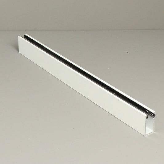 Glass sliding door system side brush trim in white