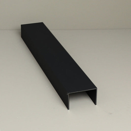 Glass Sliding Door System Side Profiles In Black / Panels Housed: 3 / Length: 2500mm - set of 2