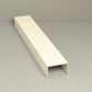 Glass Sliding Door System Side Profiles In Cream / Panels Housed: 3 / Length: 2500mm - set of 2