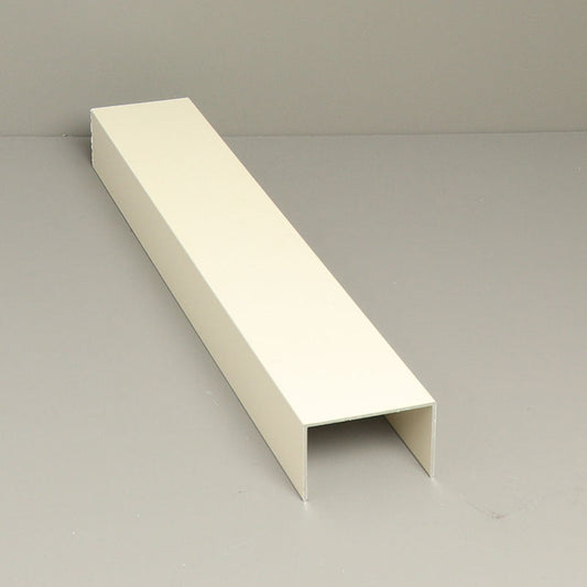Glass Sliding Door System Side Profiles In Cream / Panels Housed: 3 / Length: 2500mm - set of 2