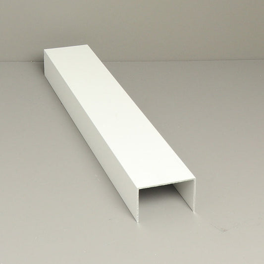 Glass Sliding Door System Side Profiles In White / Panels Housed: 3 / Length: 6000mm- single piece