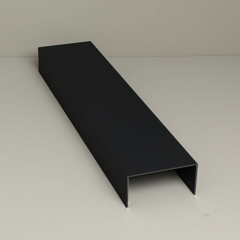 Glass Sliding Door System Side Profiles In Black / Panels Housed: 4 / Length: 6000mm- single piece