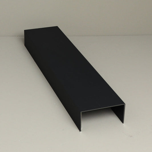Glass Sliding Door System Side Profiles In Black / Panels Housed: 4 / Length: 6000mm- single piece
